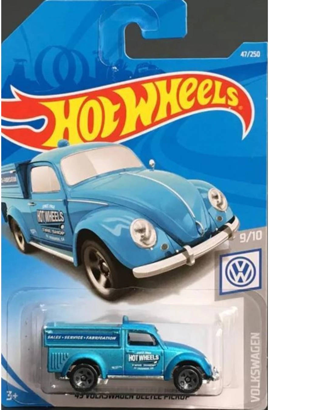 CP22 Hot Wheels '49 Volkswagen Beetle Pickup 2019-047 bleu 
