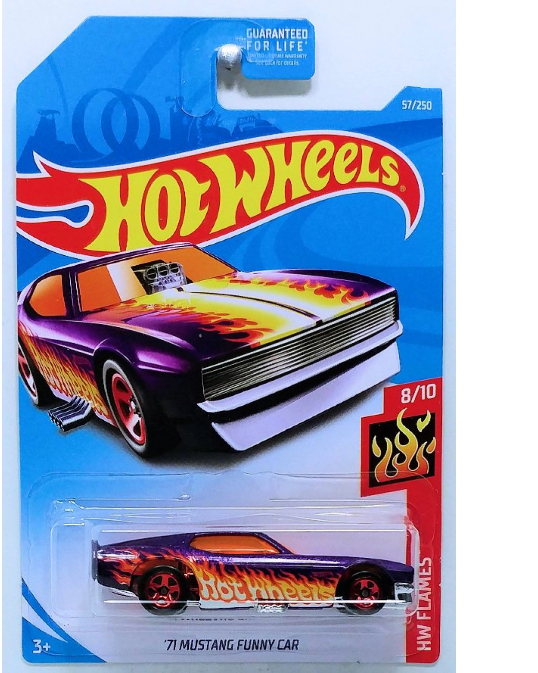 2019 Hot Wheels 57/250 '71 Mustang Funny Car 8/10 HW Flames NEW 