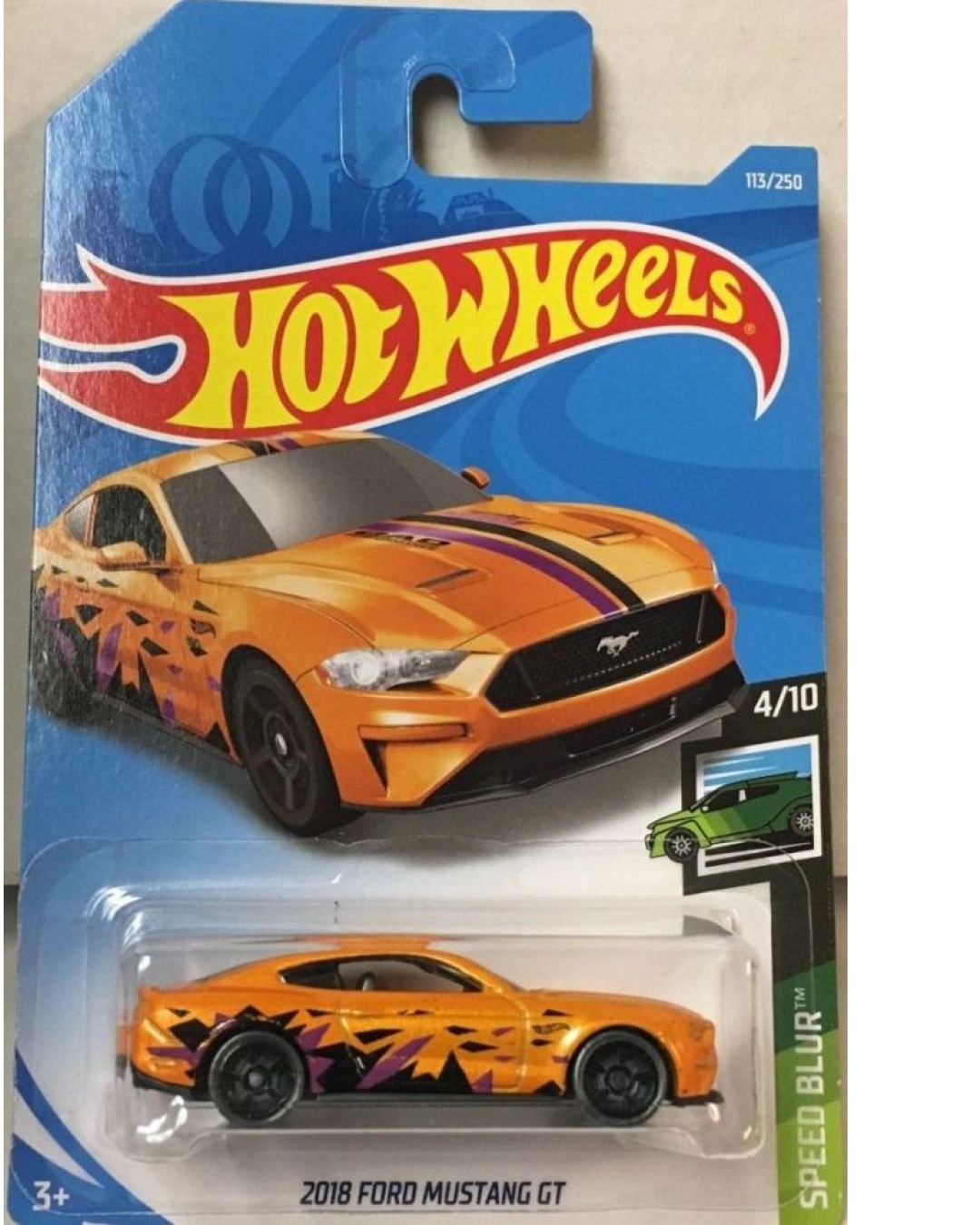 Hot Wheels 2019 #113/250 2018 Ford MUSTANG Gt Orange @ E 