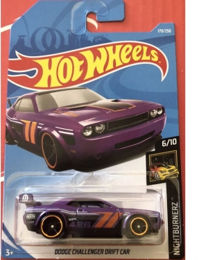 2019 DODGE CHALLENGER DRIFT CAR Hot Wheels - Nightburnerz Serie 6/10 Rot 