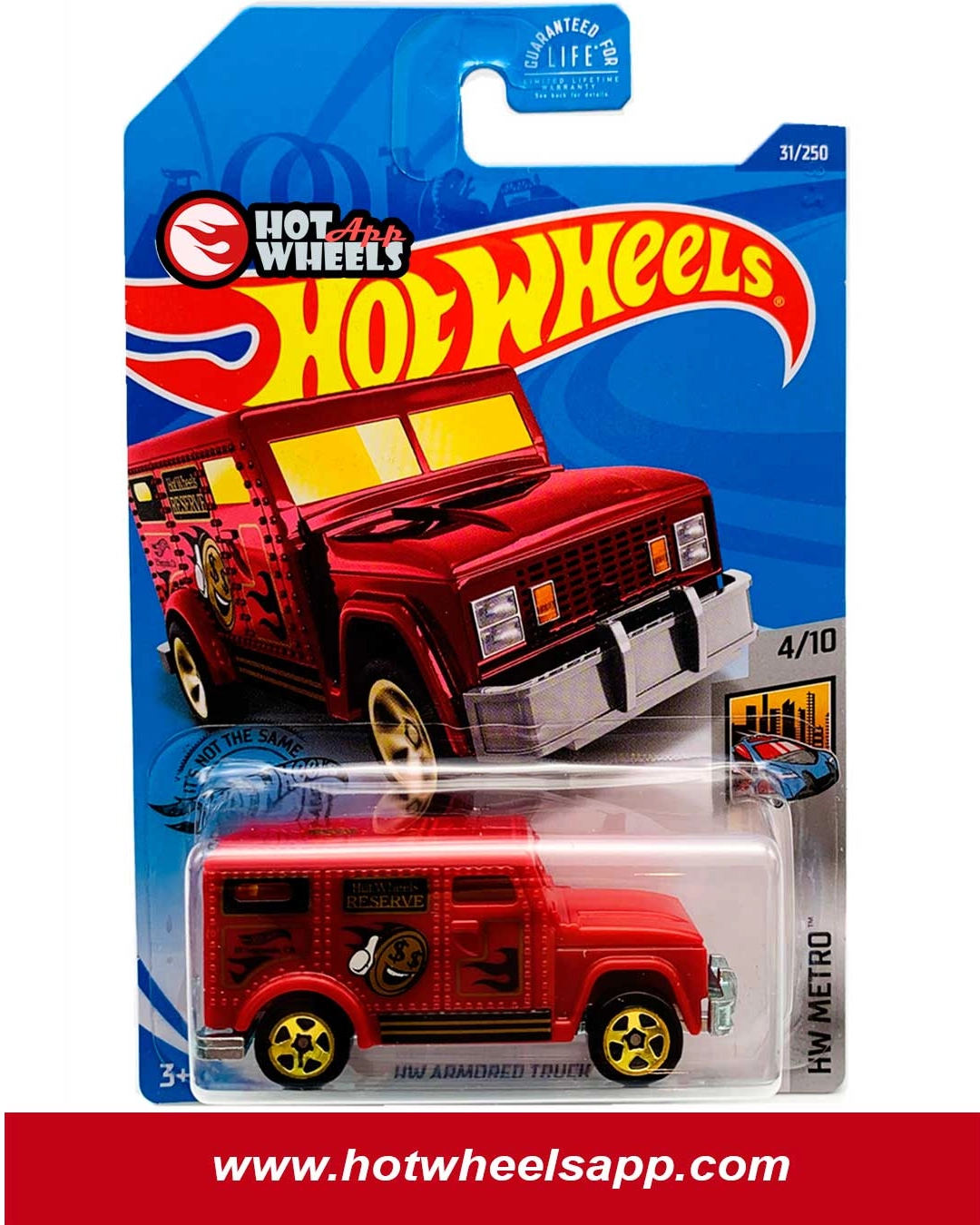 G25 HW Armored Truck #31 Red USA 2020 Hot Wheels Case L 