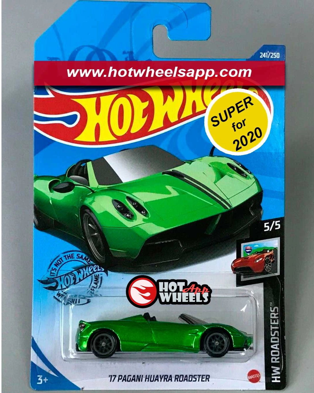 Details about   2020 HOT WHEELS ~ HW ROADSTERS 5/5 ~ '17 PAGANI HUAYRA ROADSTER ~ 241/250