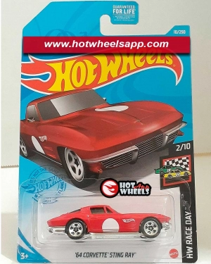 Details about   2021 Hot Wheels 10/250 '64 CORVETTE STING RAY 2/10 HW RACE DAY ~ WHITE BOX SHIPS 