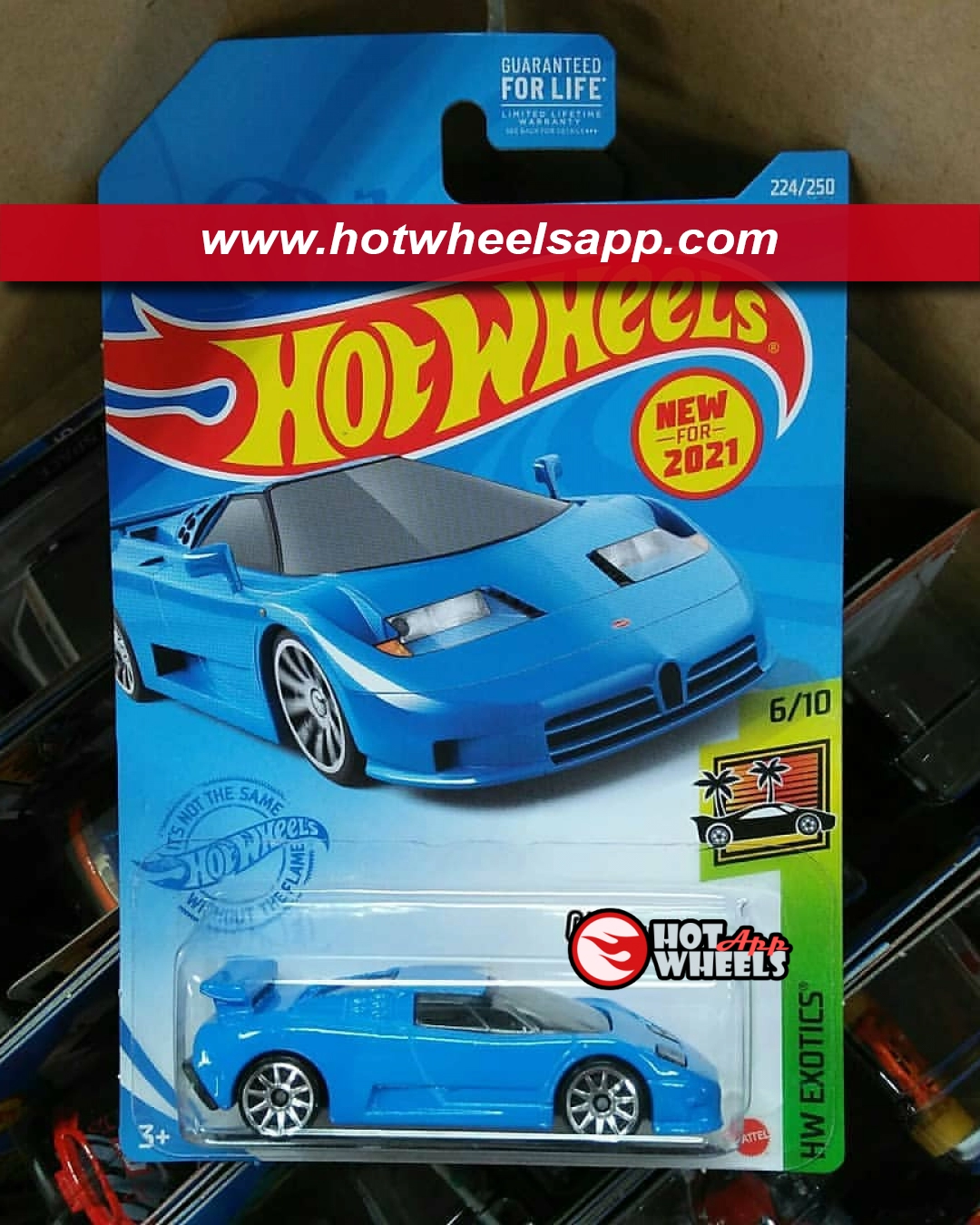 azul Hot Wheels 2021 '94 Bugatti eb110 SS 